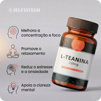 Embalagem de L-Teanina 200mg 60 Cápsulas da SelfEsteem
