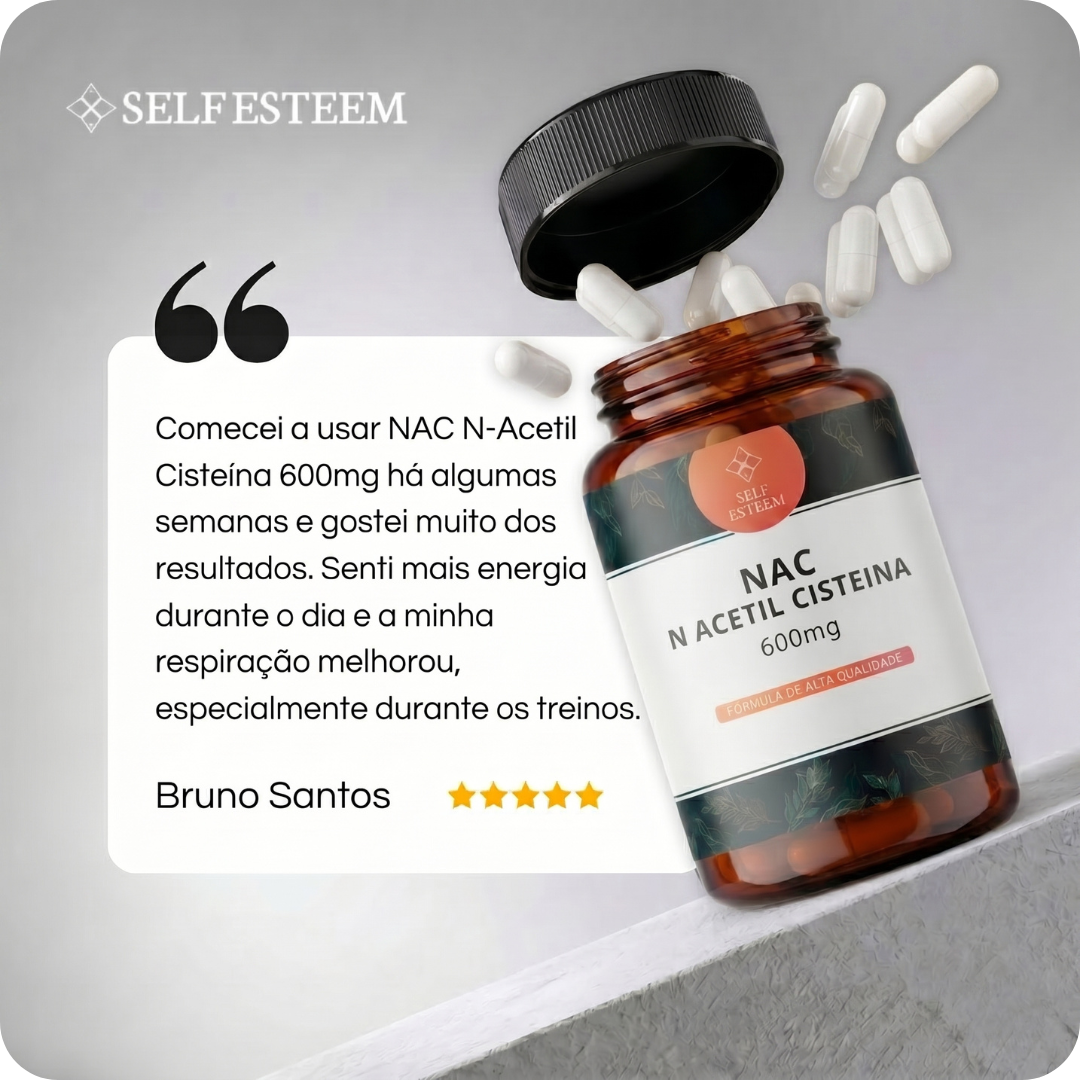 NAC N-acetilcisteína 600mg 60 Cápsulas