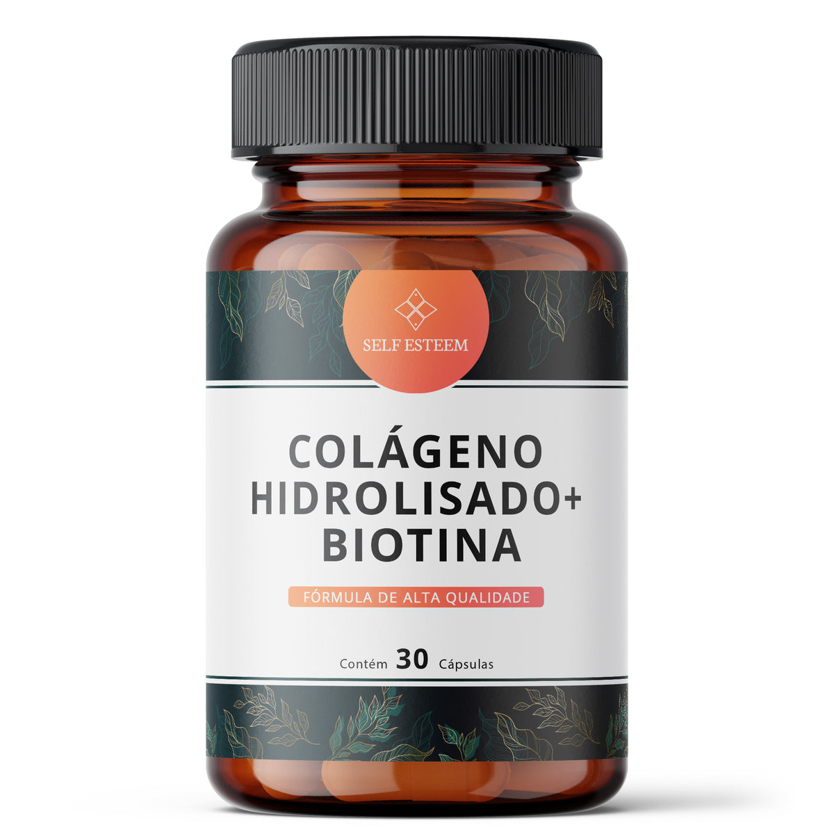 Embalagem de Colágeno Hidrolisado 500mg + Biotina 10mg 30 Cápsulas da SelfEsteem