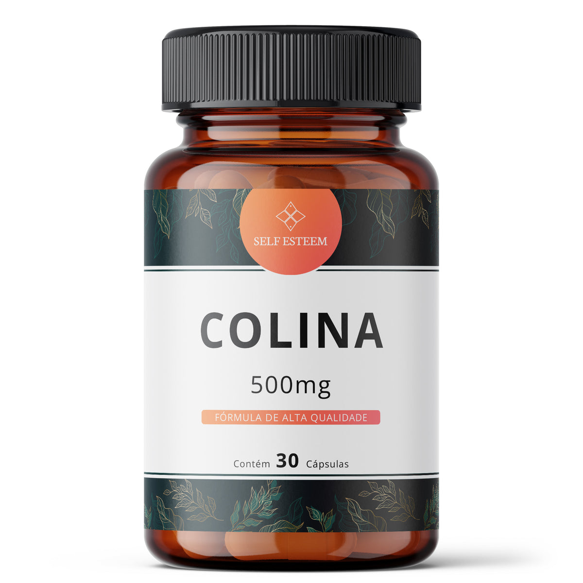 Embalagem de Colina 500mg 30 Cápsulas da SelfEsteem